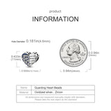 Sterling Silver Guardian Heart with Engraved Charm Beads
