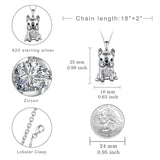 Sterling Silver French Bulldog Pendant Necklace