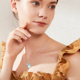 Sterling Silver Moonstone Pearl Rose Quartz Crystal Cat Pendant Necklace