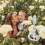 Sterling Silver Father Daughter Mother Daughter Charm Beads