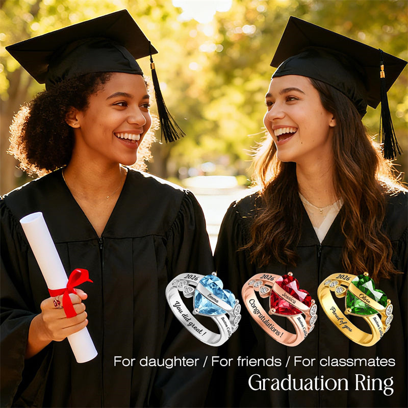 Sterling Silver Personalized High School Class Ring for Women