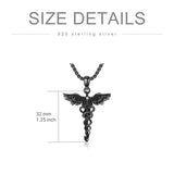 Sterling Silver Caduceus Phoenix RN Pendant Necklace RN Nurse Graduation Gift