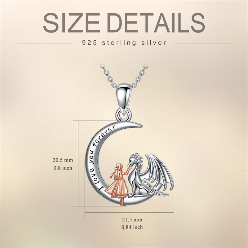 Sterling Silver Horse and Girl Pendant Necklace