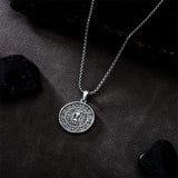 Sterling Silver Memento Mori Pendant Necklace for Men