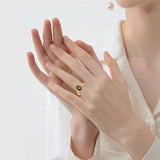 14k Real Gold Snake Black Onyx Ring  Yellow Gold Gifts for Women