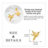 14k Gold Hummingbird Stud Earrings