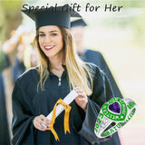 Sterling Silver Personalized Class Ring Graduation Ring for Women