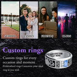 Sterling Silver Personalized 2 Birthstone Engraved 2025 Class Ring
