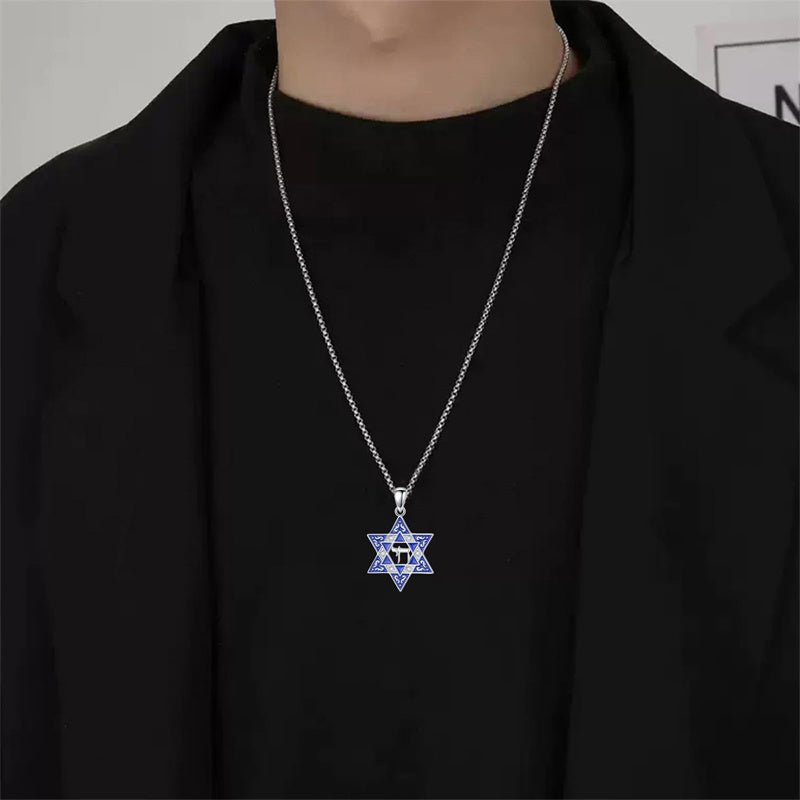 Sterling Silver Star of David, Evil Eye, Tree of Life, Cross Lion, Chai Pendant Necklace