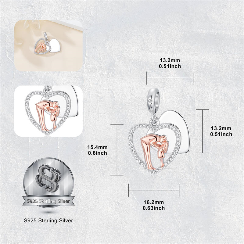 Sterling Silver Personalized Engraved Father-Daughter Charm Beads