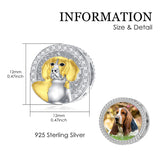 Sterling Silver Personalized Dog Breed Photo Charm Beads