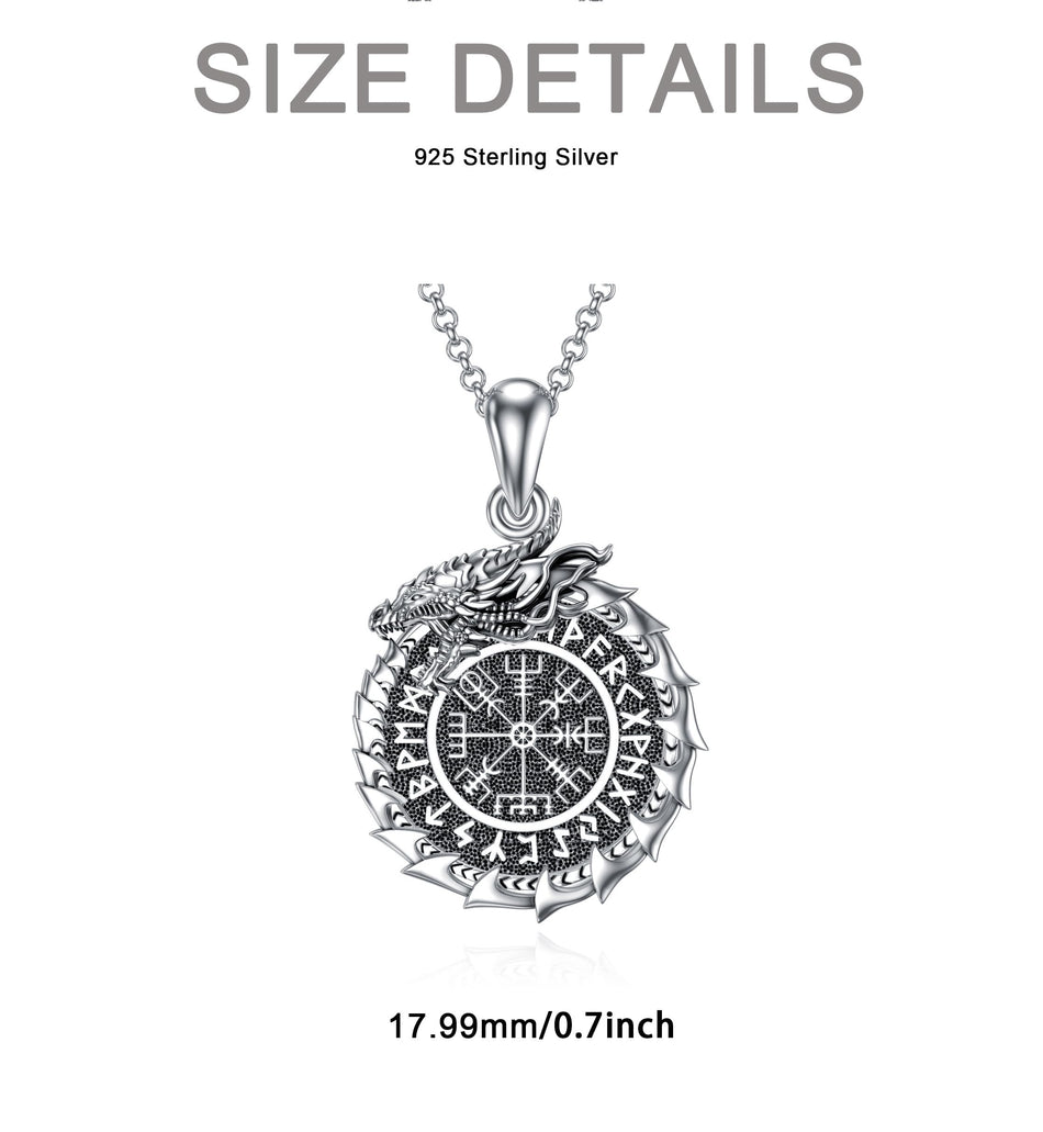 Sterling Silver Viking Urn Necklace for Ashes