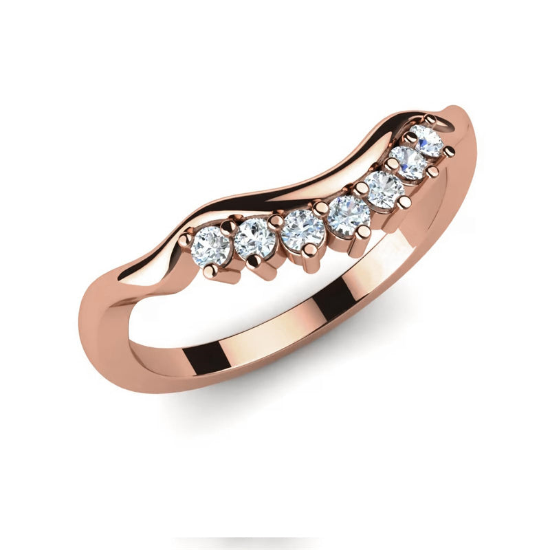 Sterling Silver Personalized Engraved Diamond Wedding Ring Set  Engagement Ring