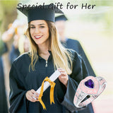 Sterling Silver Personalized Class Ring Graduation Ring for Women