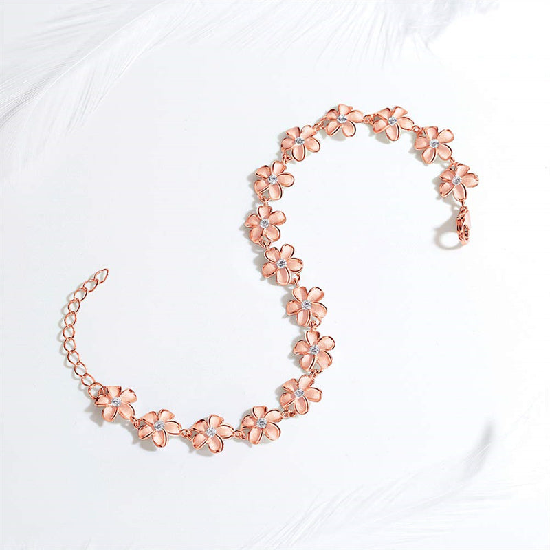 Sterling Silver Daisy Flower Bracelet