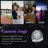 Sterling Silver Personalized  Birthstone Engraved Class Ring