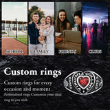 Sterling Silver Personalized Birthstone Class Ring for Women