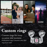Sterling Silver Personalized Birthstone Engraved  2025 Graduation Class Ring for Women