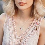 Sterling Silver Personalized Engraved Birthstone Pendant Necklace