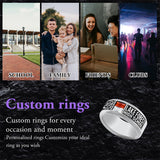 Sterling Silver Personalized High School College Class Ring Graduation Jewelry