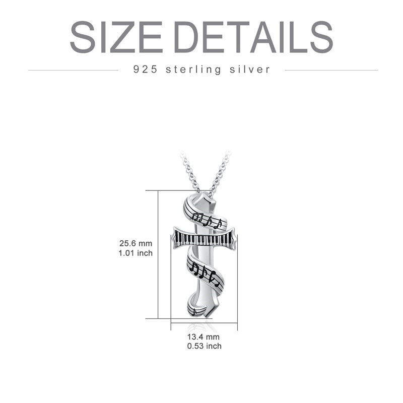 Sterling Silver Sterling Silver Piano Urn Necklaces for Ashes