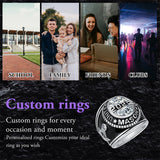 Sterling Silver Personalized Engraved Birthstone 2025 High School College Class Ring Graduation Jewelry