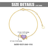 14k Gold Heart Bracelet