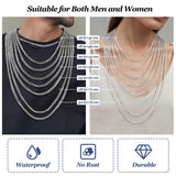 Sterling Silver Cross Pendant Necklace with 5mm Stainless Steel  Cuban Link Chain