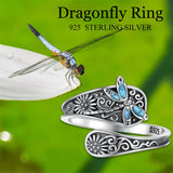 Sterling Silver Oxidized Dragonfly Butterfly Hummingbird Sea Turtle Anchor Cross Tree of Life Sunflower Spoon Ring
