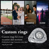 Sterling Silver Personalize Engraved Birthstone Class Ring for Women