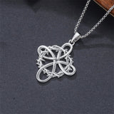 Sterling Silver Nial Cross David Pendant Necklace