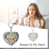 Sterling Silver Tree of Life Urn Necklaces Abalone Opal Shell Cremation Jewelry for Ashes