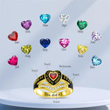 Sterling Silver 10K Gold 14K Gold 18K Gold Fully Personalized Birthstone Engraved Class Ring Graduation Ring