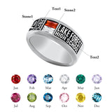 Sterling Silver Personalized High School College Class Ring Graduation Jewelry