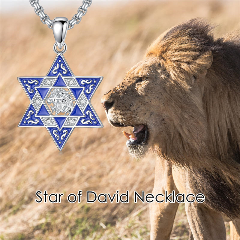Sterling Silver Star of David, Evil Eye, Tree of Life, Cross Lion, Chai Pendant Necklace