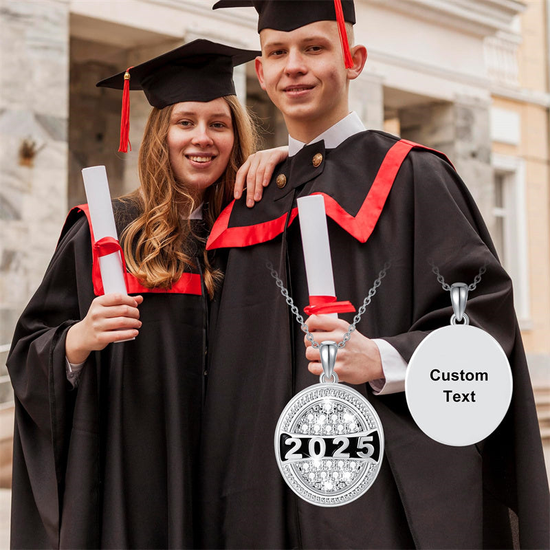 Sterling Silver Personalized Class Graduation Pendant Necklace Graduation Gift