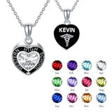 Sterling Silver Personalized Class Pendant Photo Lockets Necklace