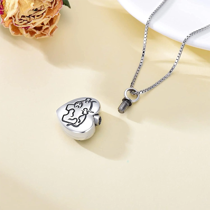 Sterling Silver Cow Urn Necklace for Ashes