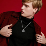 Sterling Silver St Michael St Christopher Pendant Necklace for Men