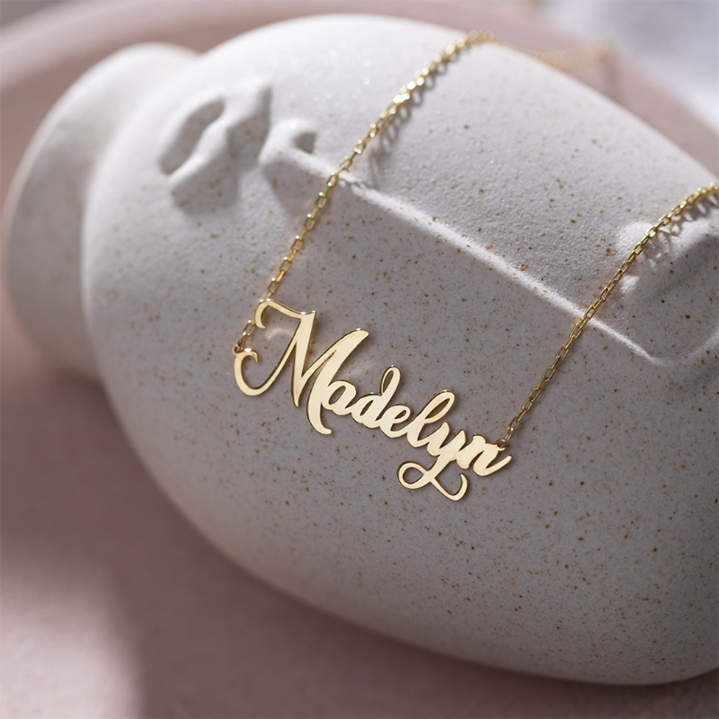 Sterling Silver Personalized Name Pendant Necklace
