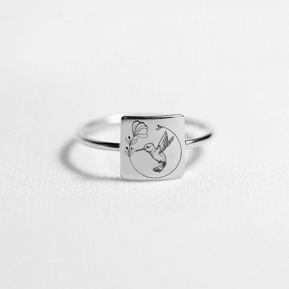 Sterling Silver Hummingbird Bee Phoenix Cardinal Ring