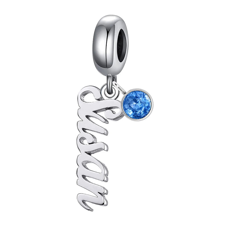 Sterling Silver Persoanlized Name Charm Beads