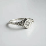 Sterling Silver Sun & Moon Nature Ring