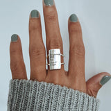 Sterling Silver Inspirational Ring Personalized Ring Motivation Ring Quote Ring