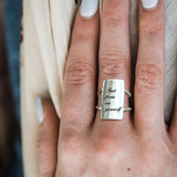 Sterling Silver Inspirational Ring Personalized Ring Motivation Ring Quote Ring
