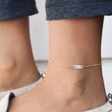 925 Sterling Silver Personalized Bar Anklet Initial Anklet Name Anklet Date Anklet Custom Anklet