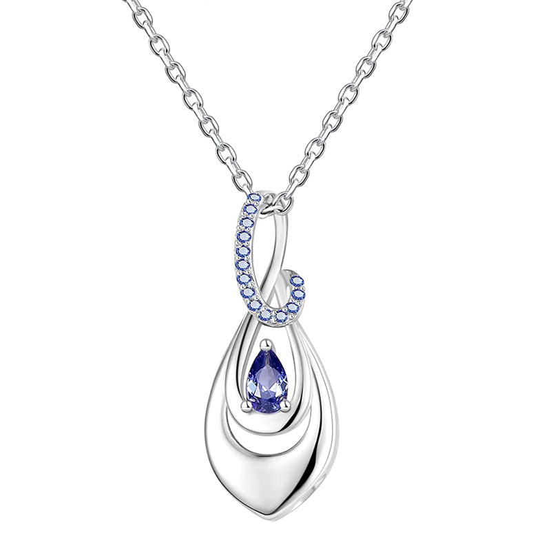 Sterling Silver TearDangle Infinity Urn Necklace for Ashes