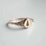 Sterling Silver Pine Tree Ring Conifer Ring Forest Ring