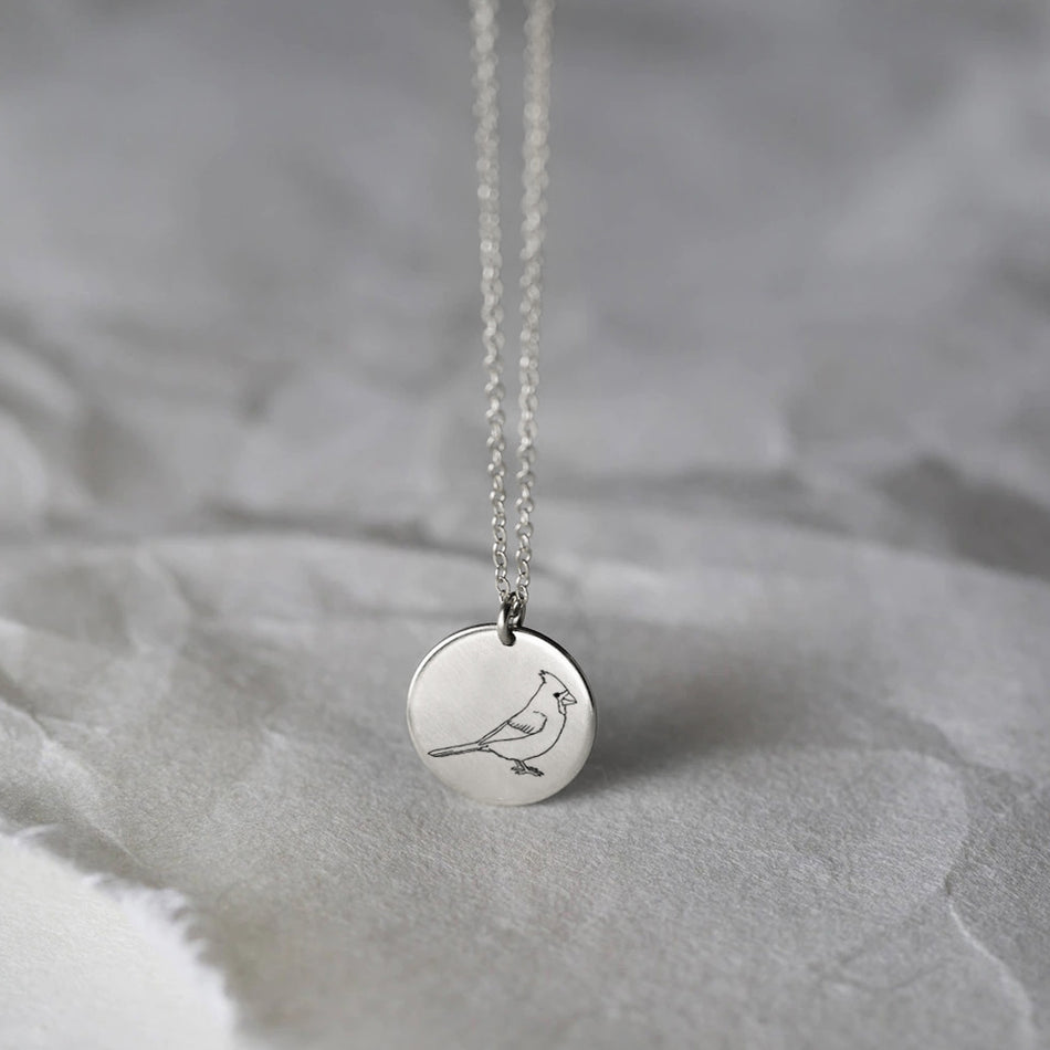 Sterling Silver Cardinal Pendant Necklace