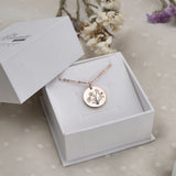 Sterling Silver Personalized Birth Flower Bouquet Pendant Necklace